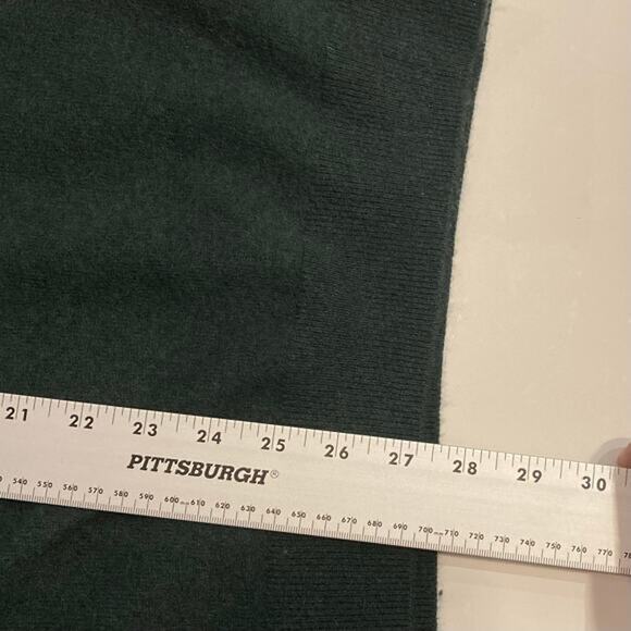 NWOT NORDSTROM Sweater Men XL Tall Cashmere Green V Neck Long Slv Soft Thick - Picture 4 of 5